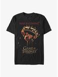 Game Of Thrones Raised Crown War Is Coming T-Shirt, BLACK, hi-res