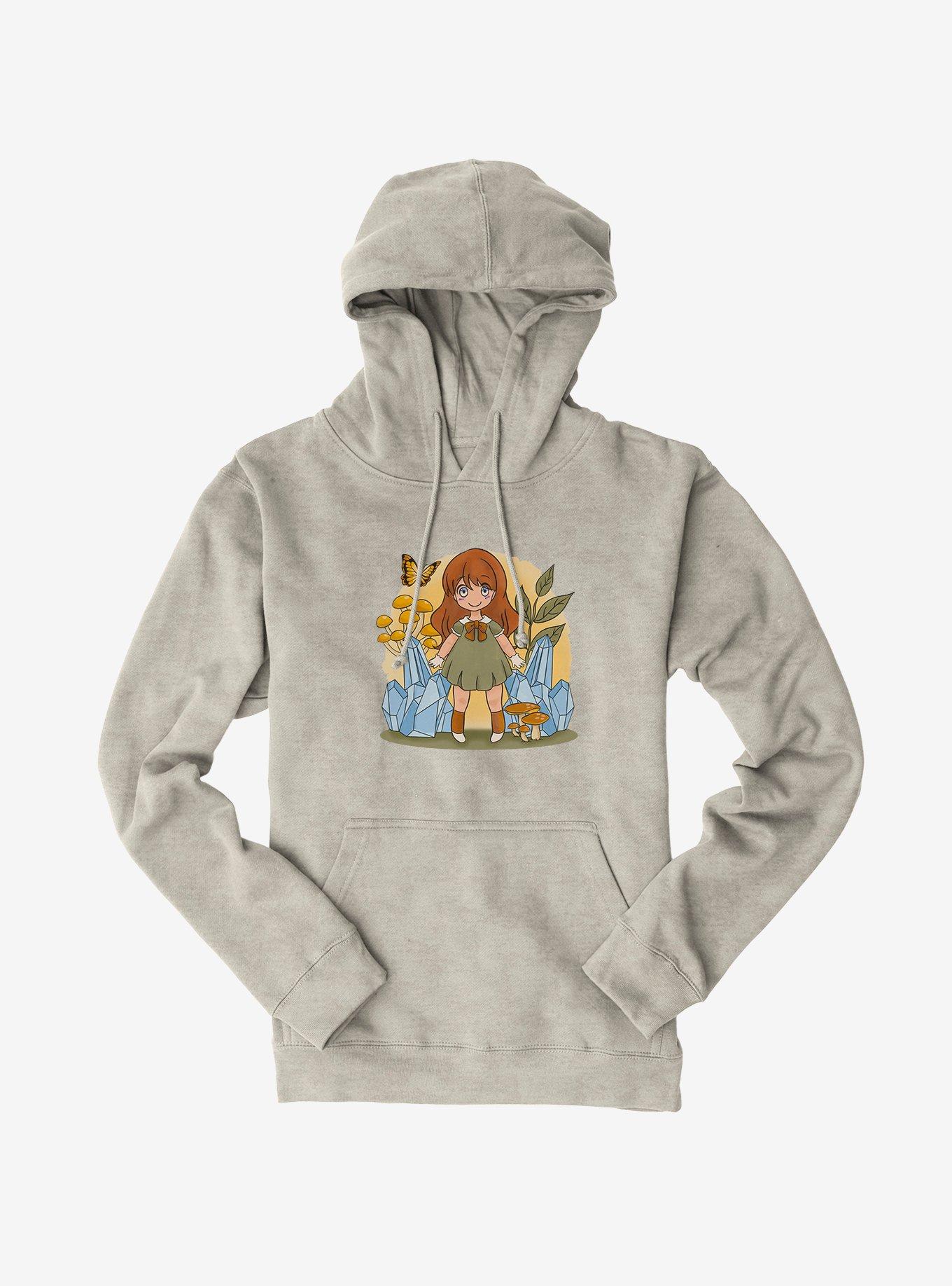 Cottagecore Crystal Mushrooms Hoodie, , hi-res