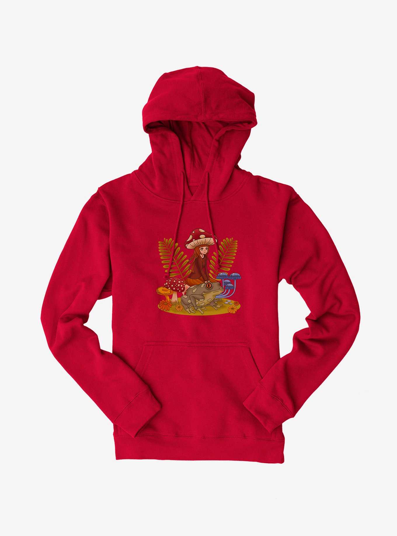 Cottagecore Frog Riding Hoodie, , hi-res