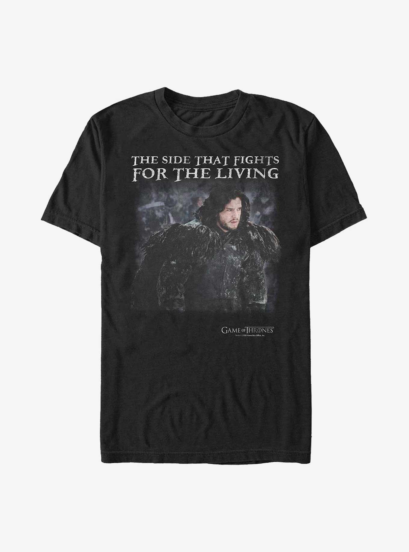 Game Of Thrones Jon Snow Side That Fights For The Living T-Shirt, BLACK, hi-res