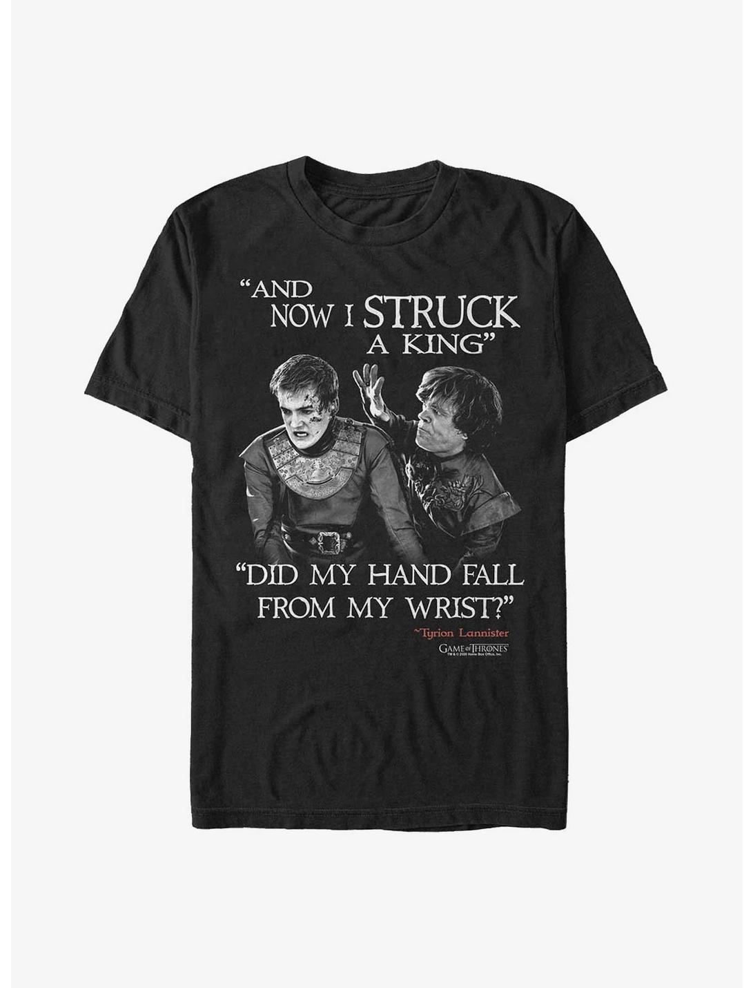 Game Of Thrones Now I Struck A King T-Shirt, BLACK, hi-res