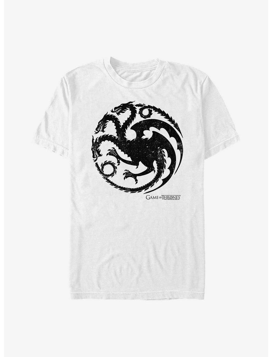Plus Size Game Of Thrones Targaryen Dragon Emblem T-Shirt, WHITE, hi-res