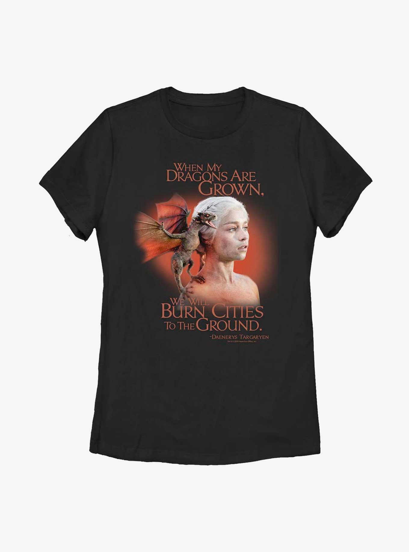 Game Of Thrones Daenerys Burn Cities To The Ground Womens T-Shirt, BLACK, hi-res