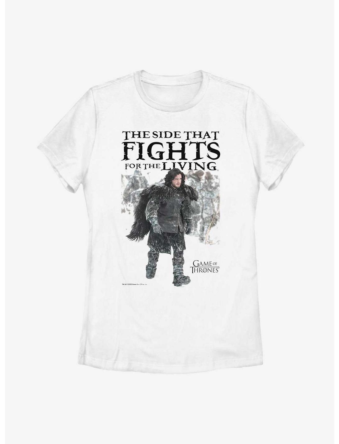 Game Of Thrones Fights For The Living Womens T-Shirt, WHITE, hi-res
