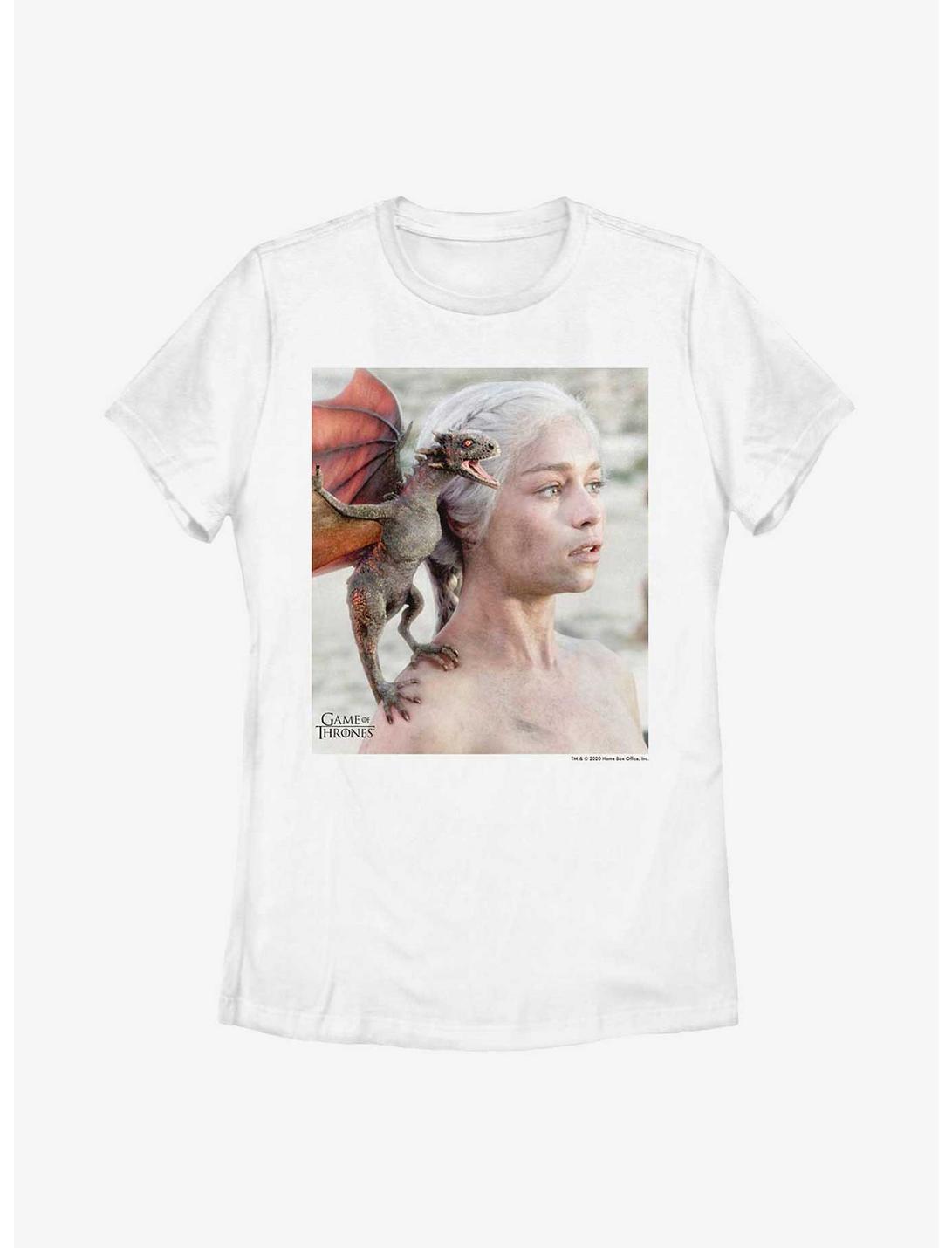 Game Of Thrones Daenerys Targaryen Dragonborn Womens T-Shirt, WHITE, hi-res