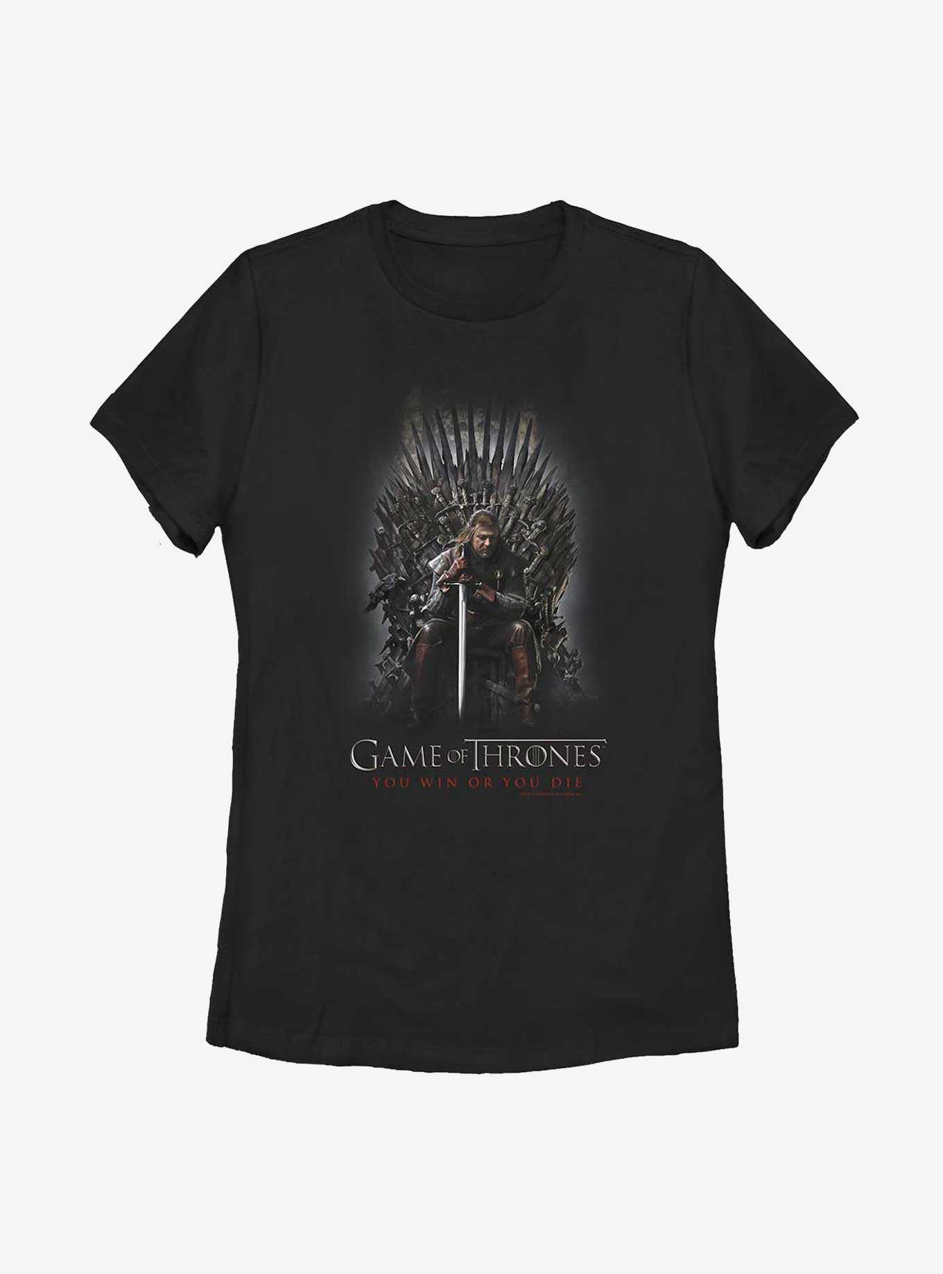 Game Of Thrones Ned Stark Iron Throne Womens T-Shirt, , hi-res