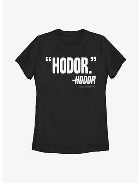 Game Of Thrones Hodor Says Womens T-Shirt, , hi-res