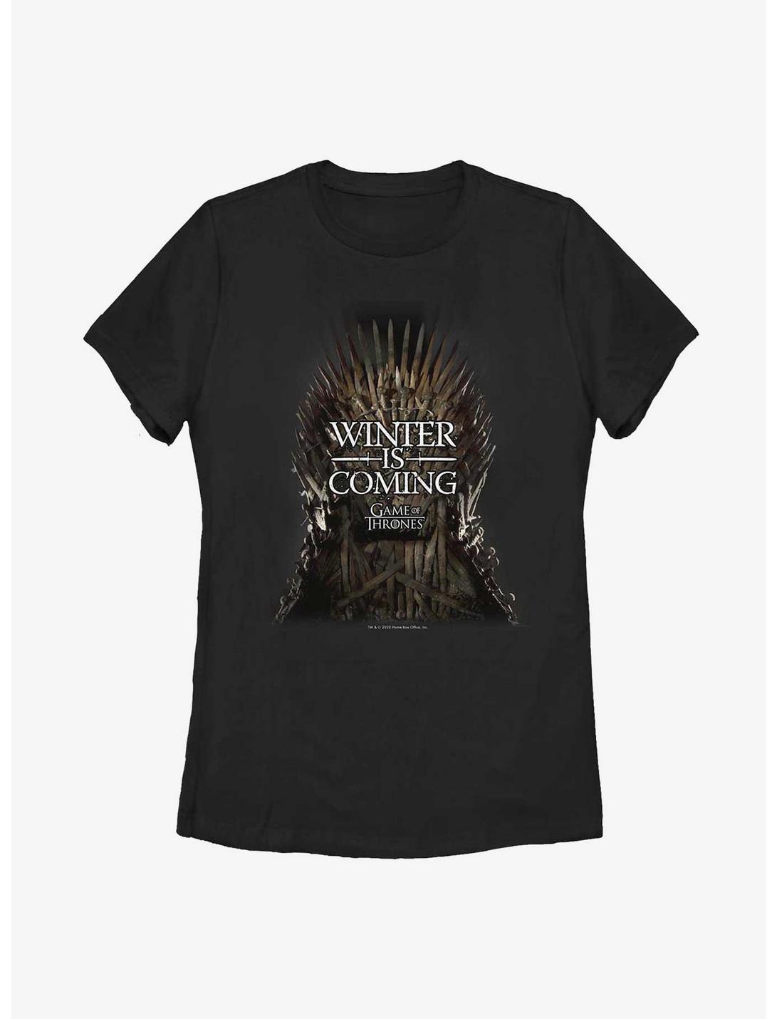 Game Of Thrones Winter Is Coming Iron Throne Womens T-Shirt, BLACK, hi-res