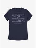 Game Of Thrones Winter Is Coming Simple Womens T-Shirt, NAVY, hi-res
