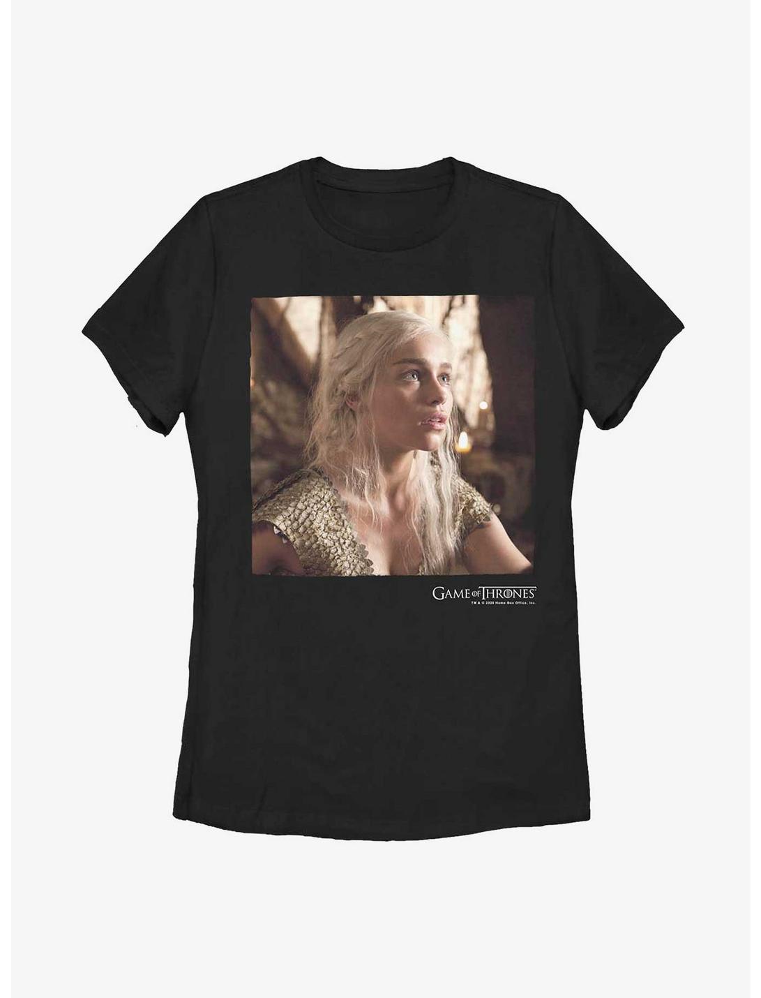 Game Of Thrones Daenerys Targaryen Looking Womens T-Shirt, BLACK, hi-res