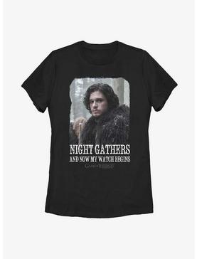 Plus Size Game Of Thrones My Watch Begins Jon Snow Womens T-Shirt, , hi-res