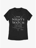 Game Of Thrones Night's Watch Womens T-Shirt, BLACK, hi-res