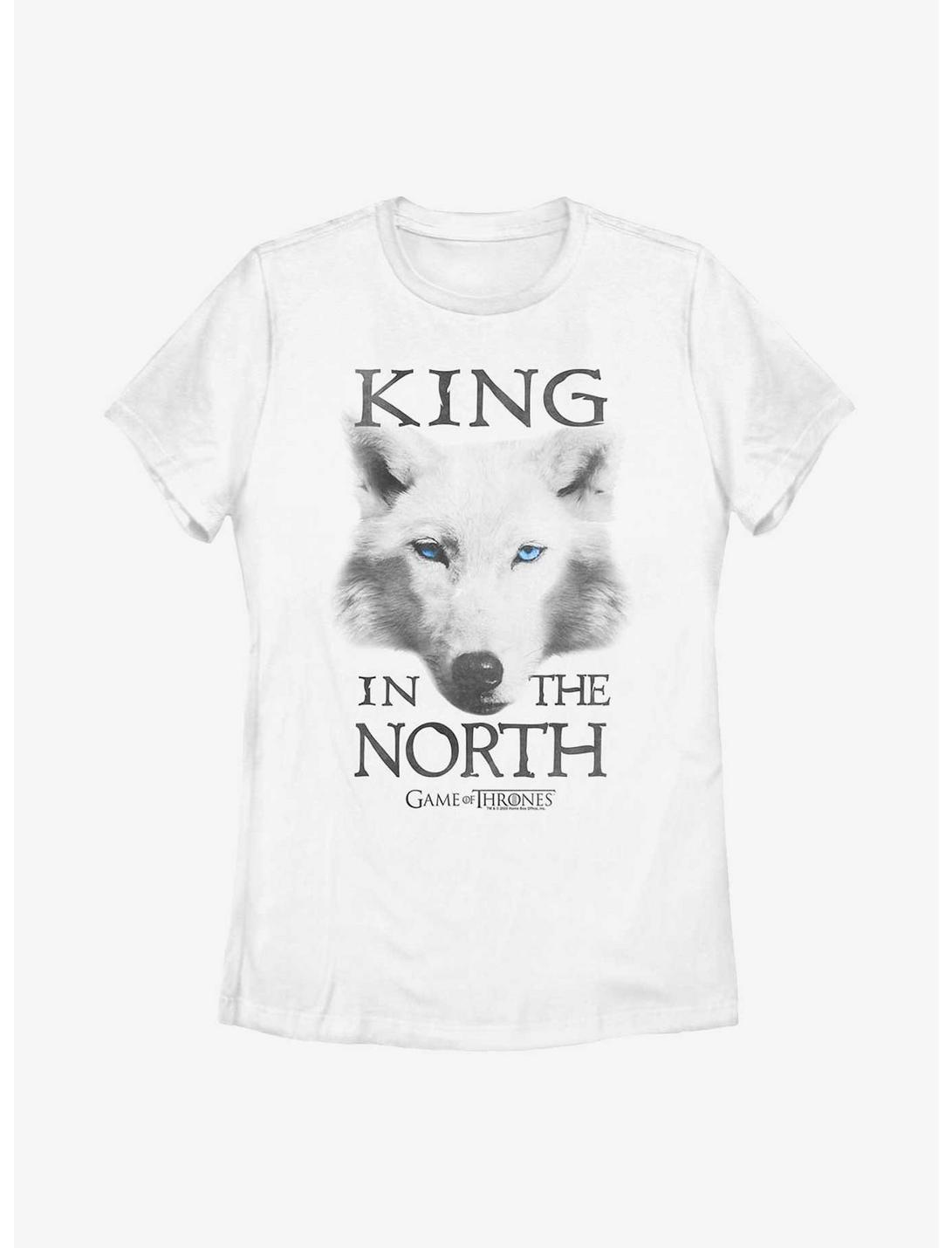Game Of Thrones King In The North Womens T-Shirt, WHITE, hi-res