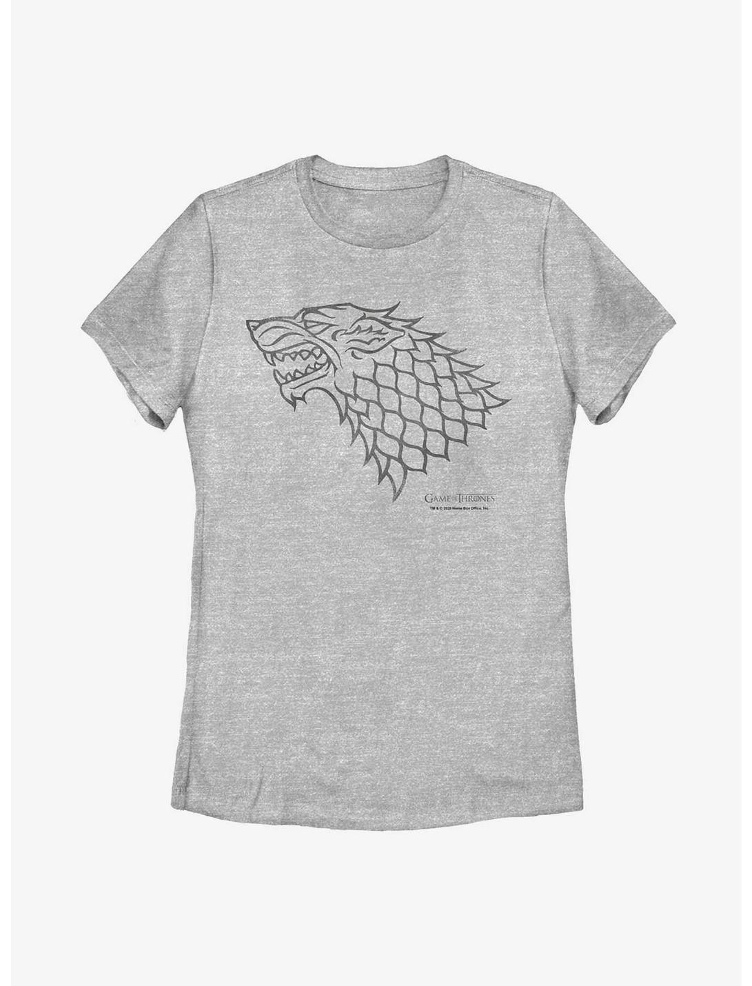 Plus Size Game Of Thrones House Stark Emblem Womens T-Shirt, ATH HTR, hi-res