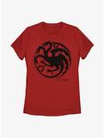Game Of Thrones Targaryen Dragon Emblem Womens T-Shirt, RED, hi-res