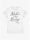Game Of Thrones Winter Is Coming Script Womens T-Shirt, WHITE, hi-res