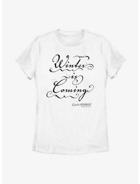 Game Of Thrones Winter Is Coming Script Womens T-Shirt, , hi-res