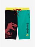 Jurassic Park Classic Logo Color Block Shorts - BoxLunch Exclusive, MULTI, hi-res