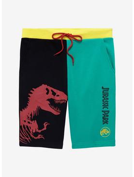 Jurassic Park Classic Logo Color Block Shorts - BoxLunch Exclusive, , hi-res