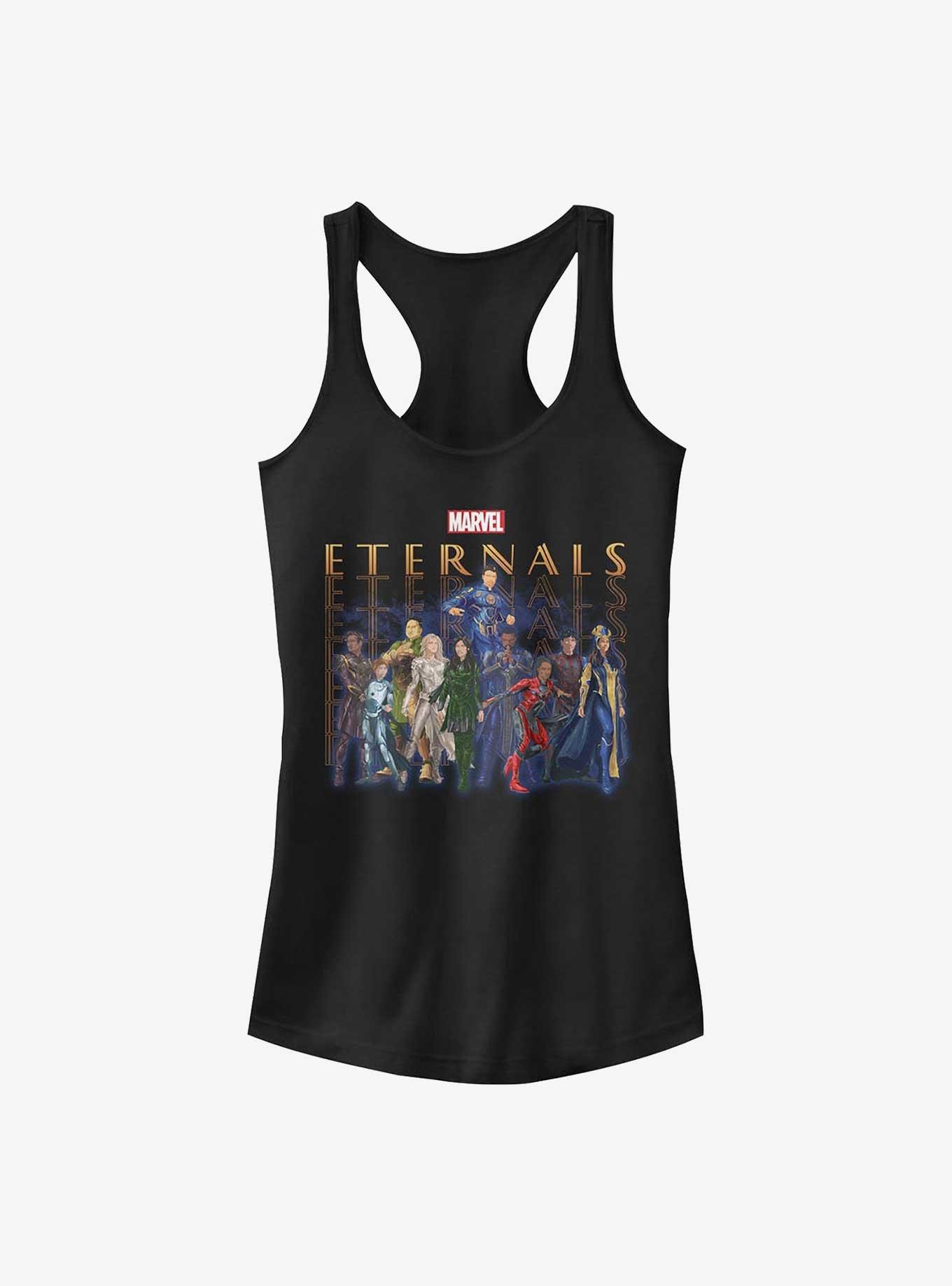 Marvel Eternals Group Repeating Girls Tank, BLACK, hi-res