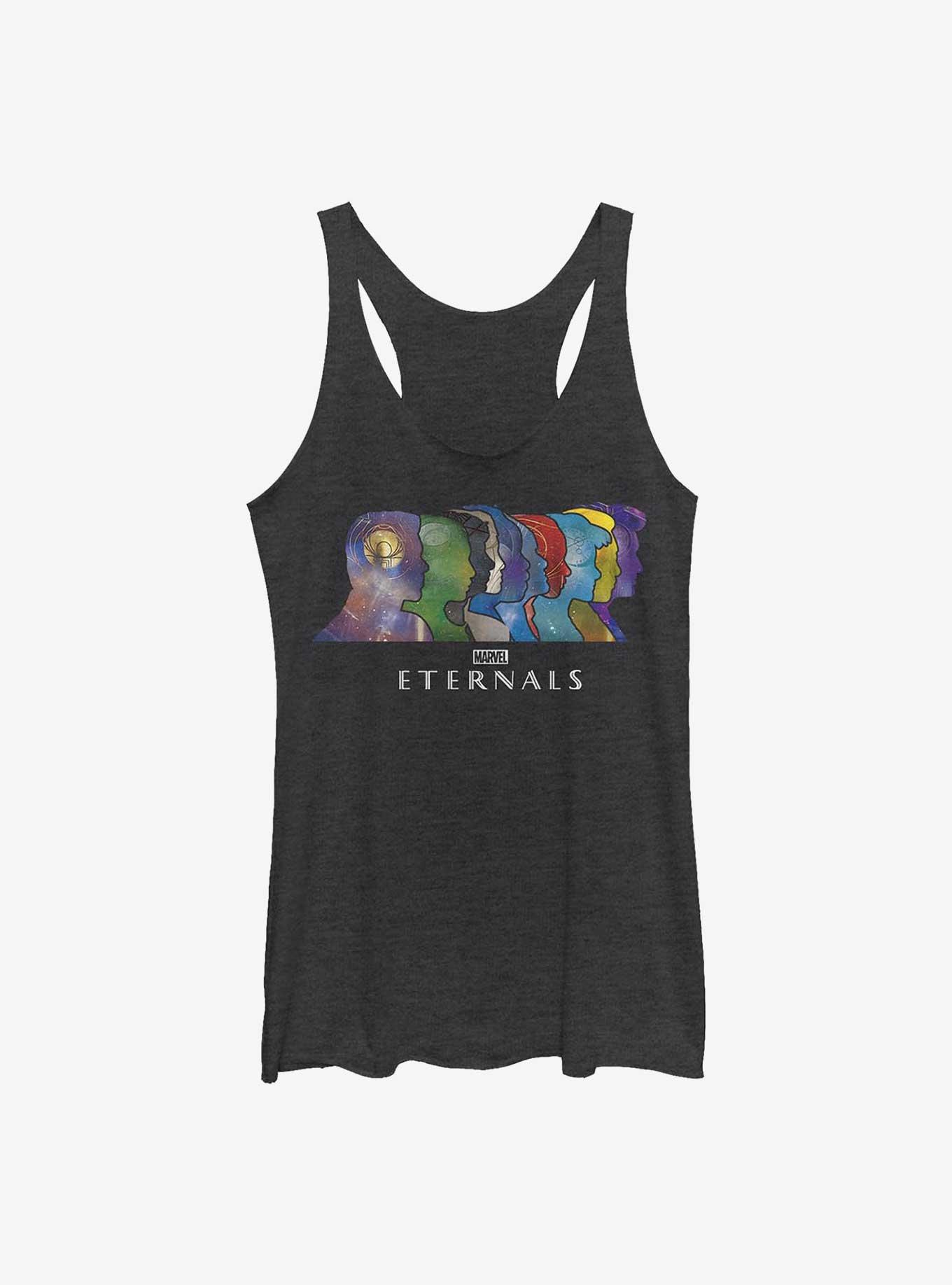 Marvel Eternals Silhouette Heads Girls Tank, BLK HTR, hi-res