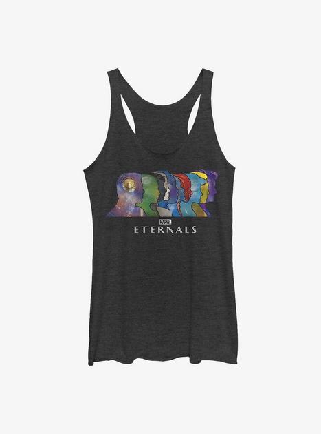 Marvel Eternals Silhouette Heads Girls Tank - BLACK | Hot Topic