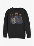 Marvel Eternals Group Repeating Crew Sweatshirt, BLACK, hi-res