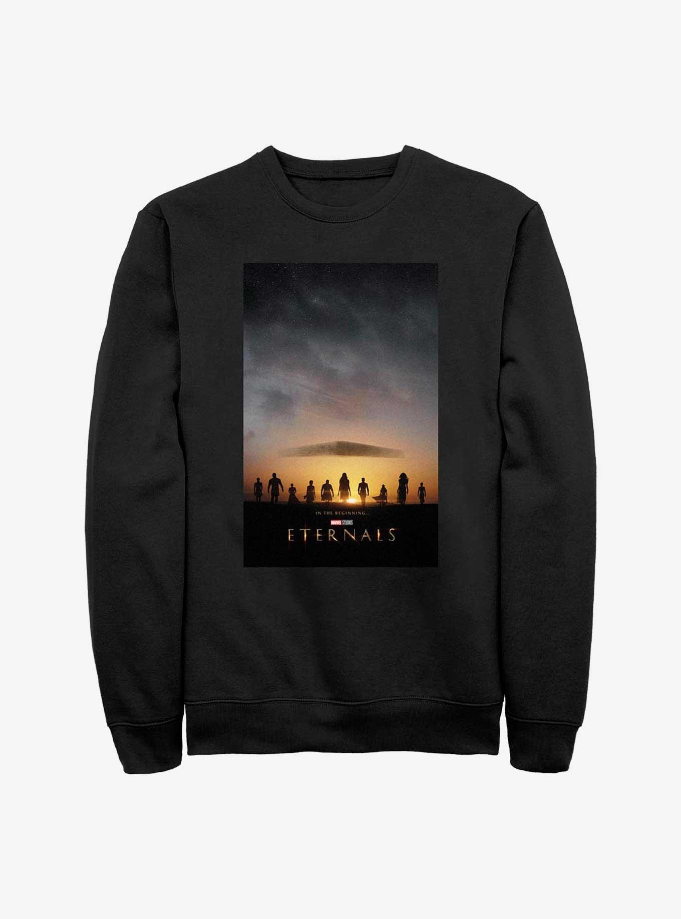 Marvel Eternals Poster Crew Sweatshirt, BLACK, hi-res