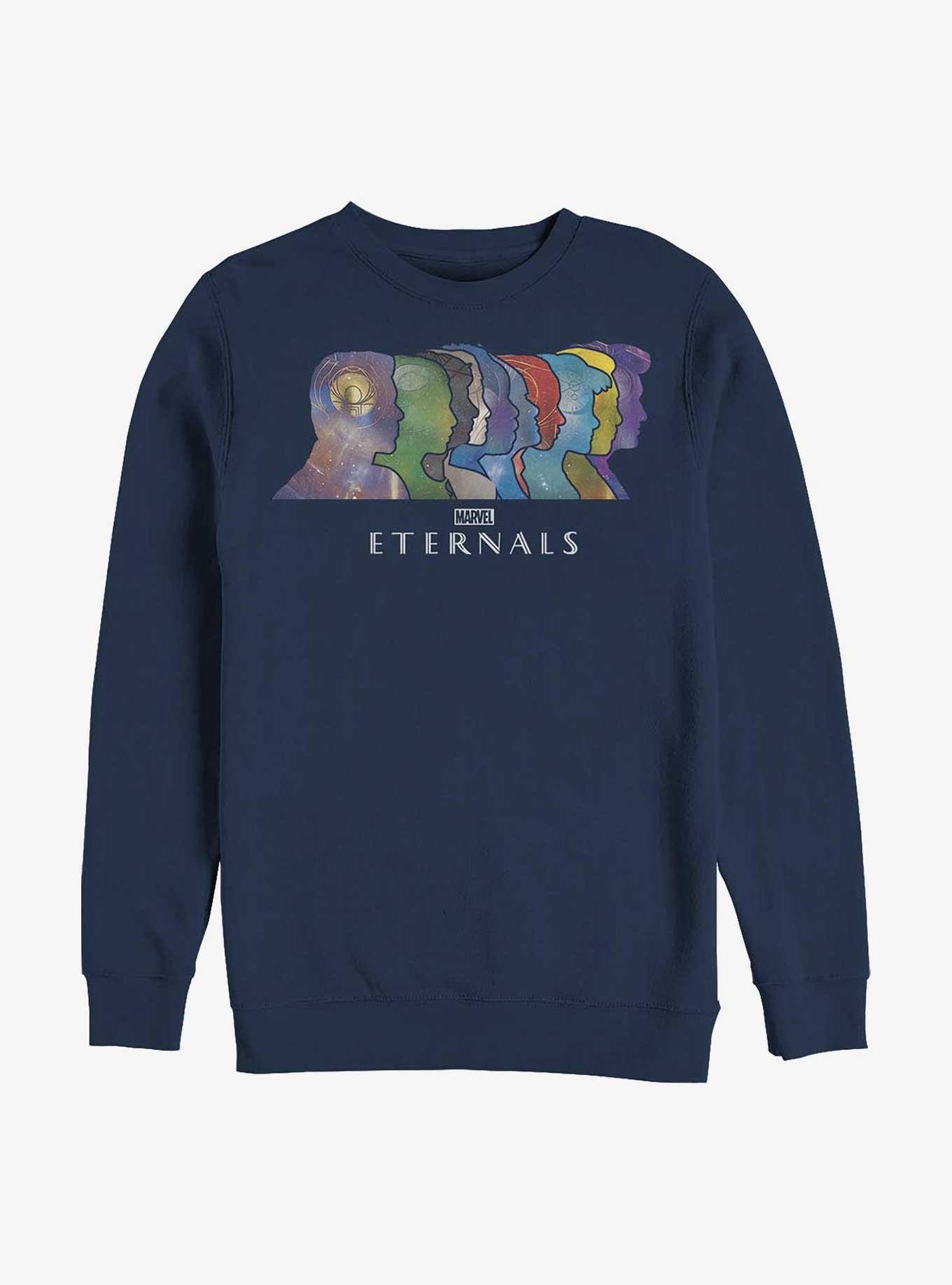 Marvel Eternals Silhouette Heads Crew Sweatshirt, , hi-res