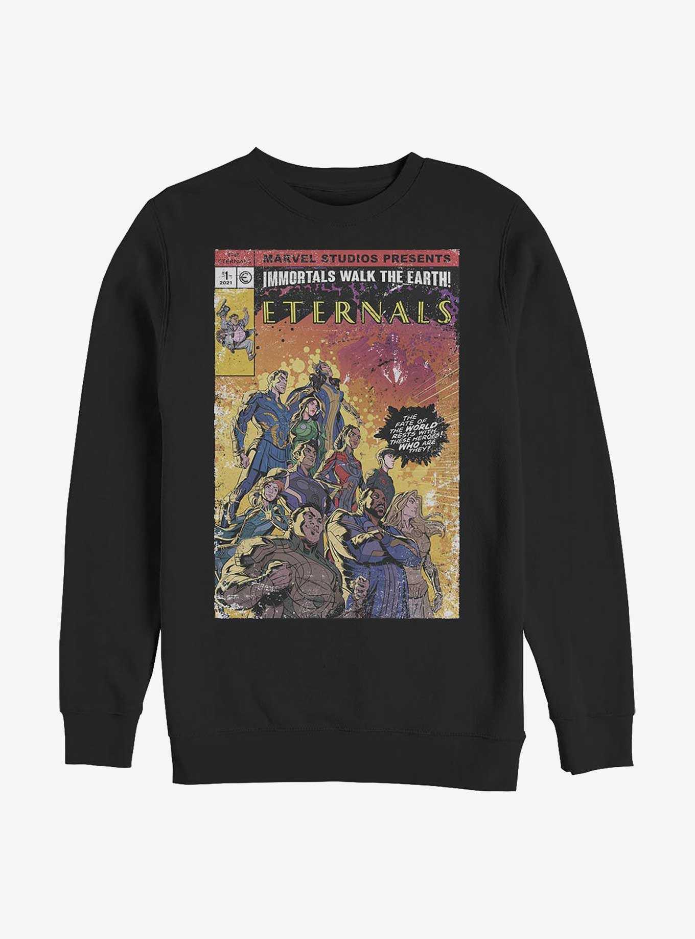 Marvel Eternals Vintage Style Comic Cover Crew Sweatshirt, , hi-res