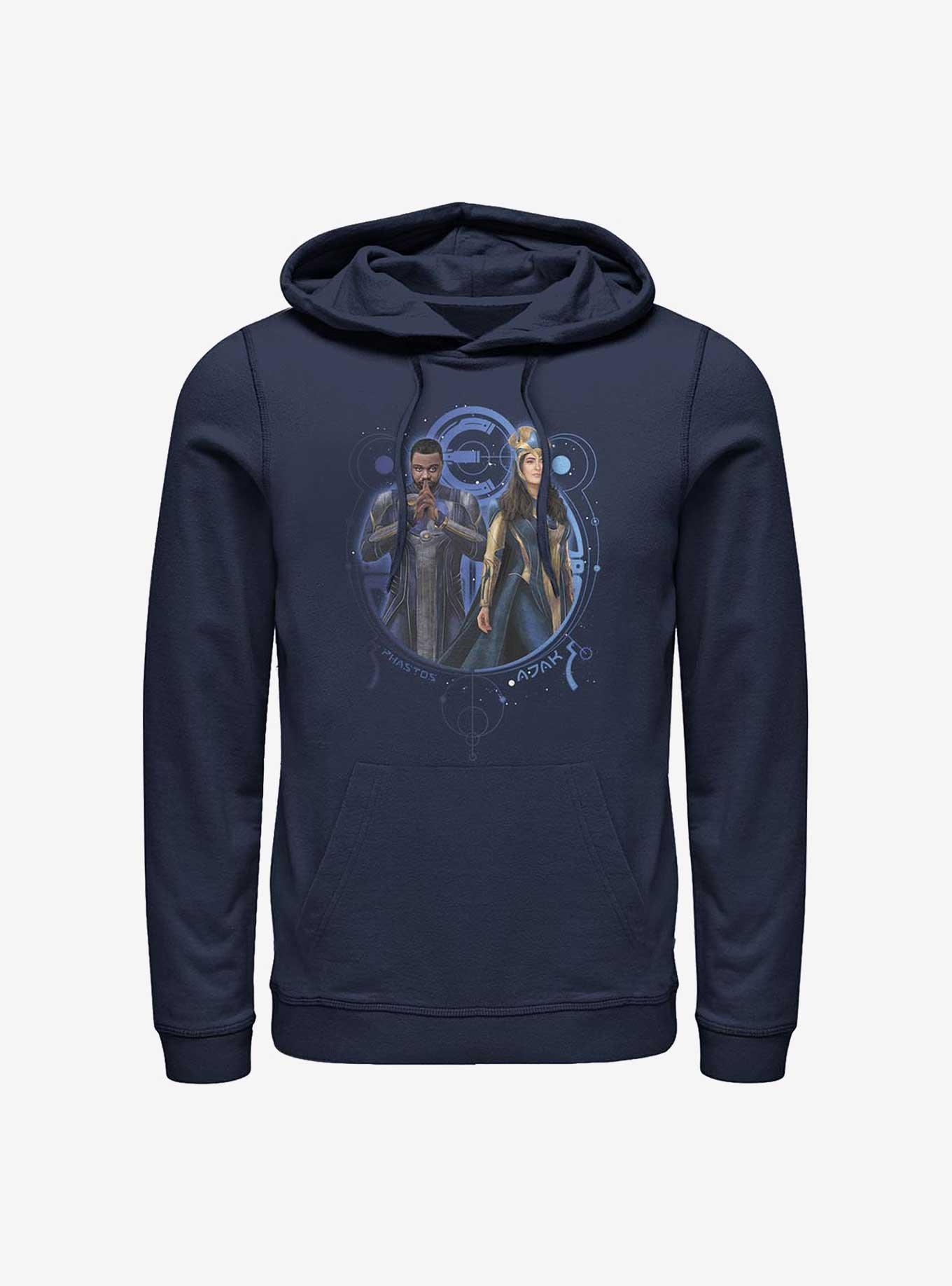 Marvel Eternals Phastos And Ajak Duo Hoodie, NAVY, hi-res