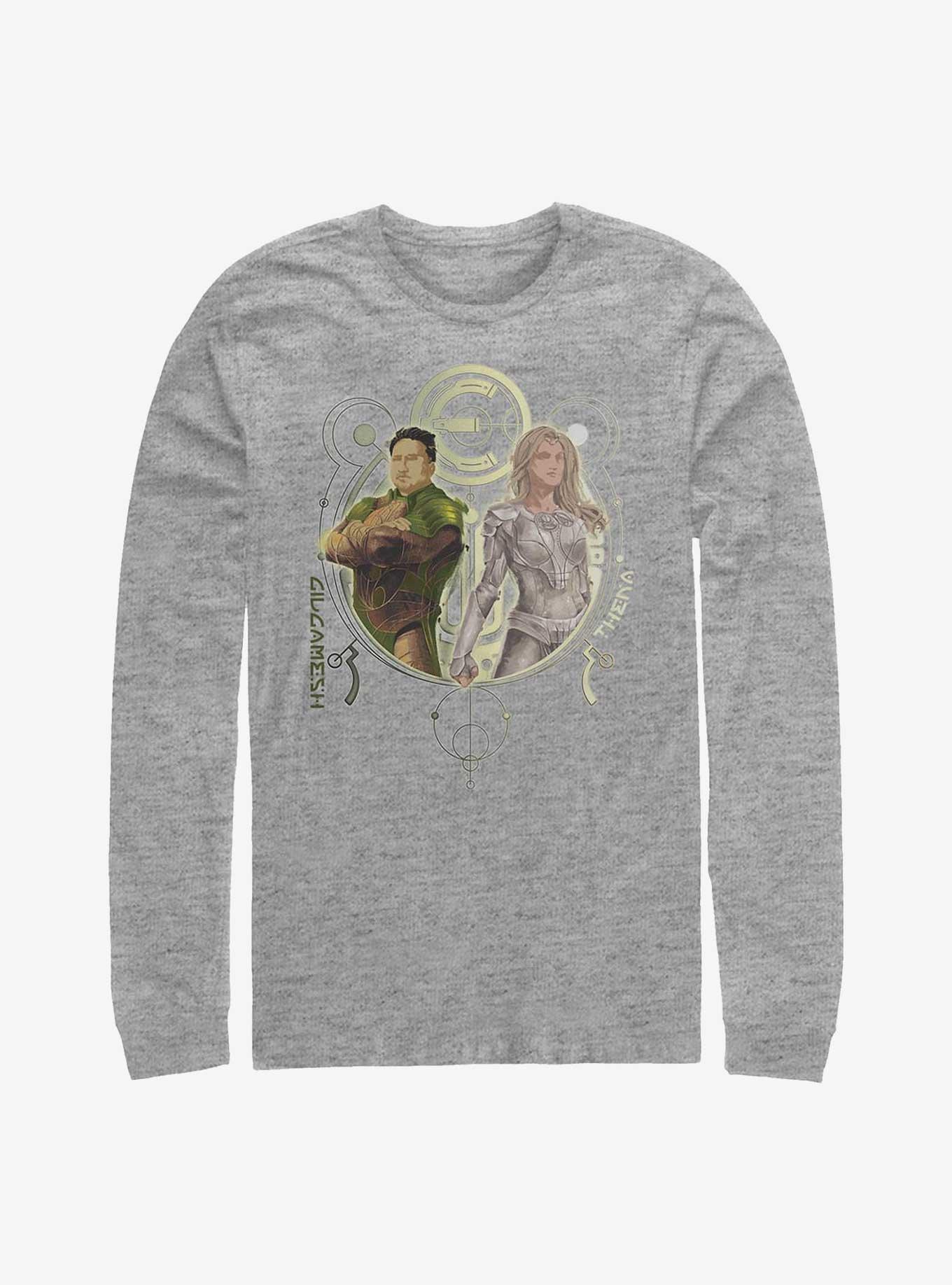 Marvel Eternals Gilgamesh And Thena Duo Long-Sleeve T-Shirt, ATH HTR, hi-res