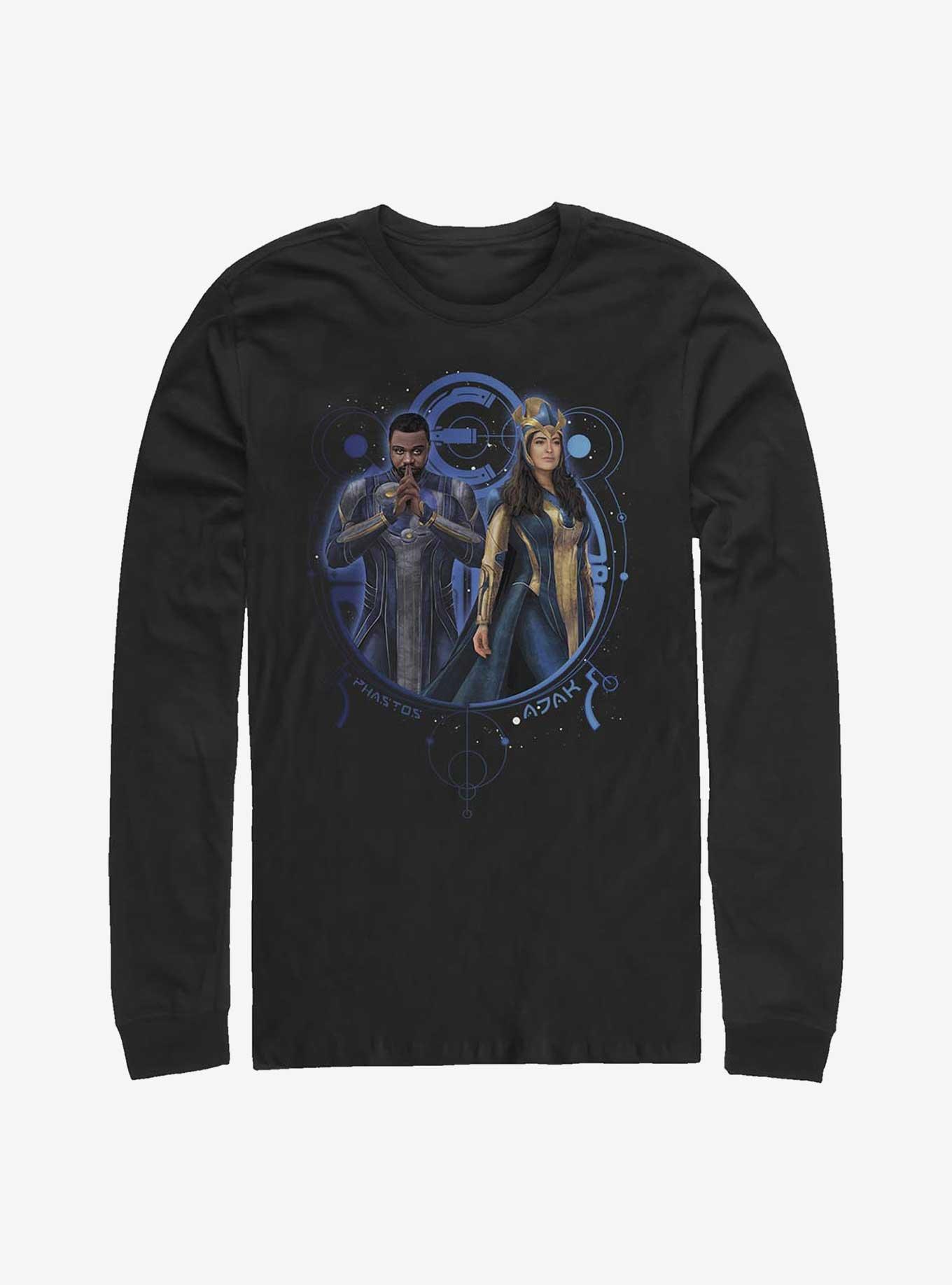 Marvel Eternals Phastos And Ajak Duo Long-Sleeve T-Shirt, BLACK, hi-res