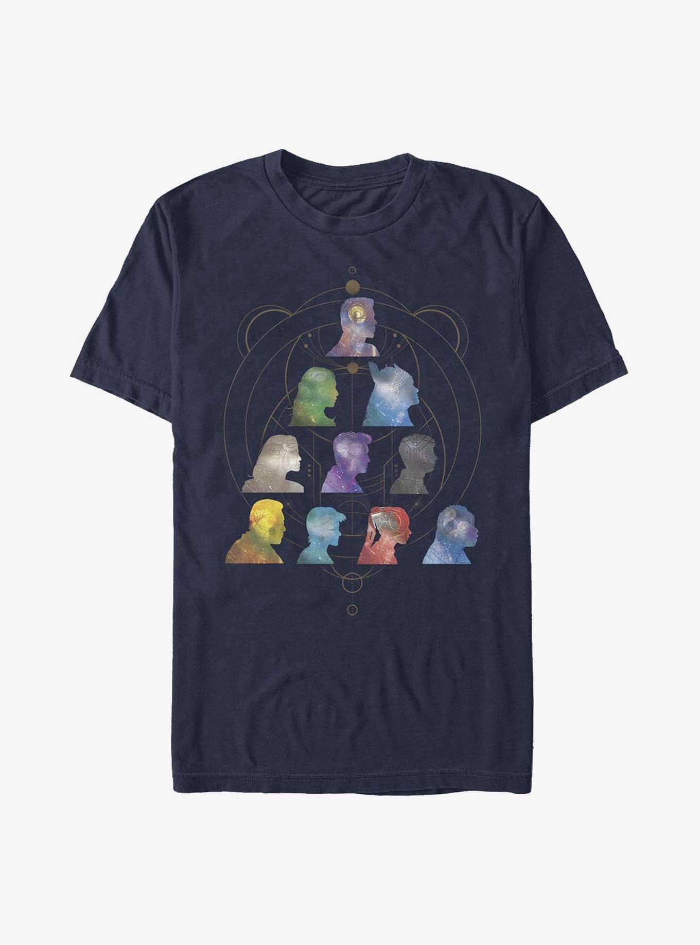 Marvel Eternals Silhouette Galaxy Heads T-Shirt, , hi-res