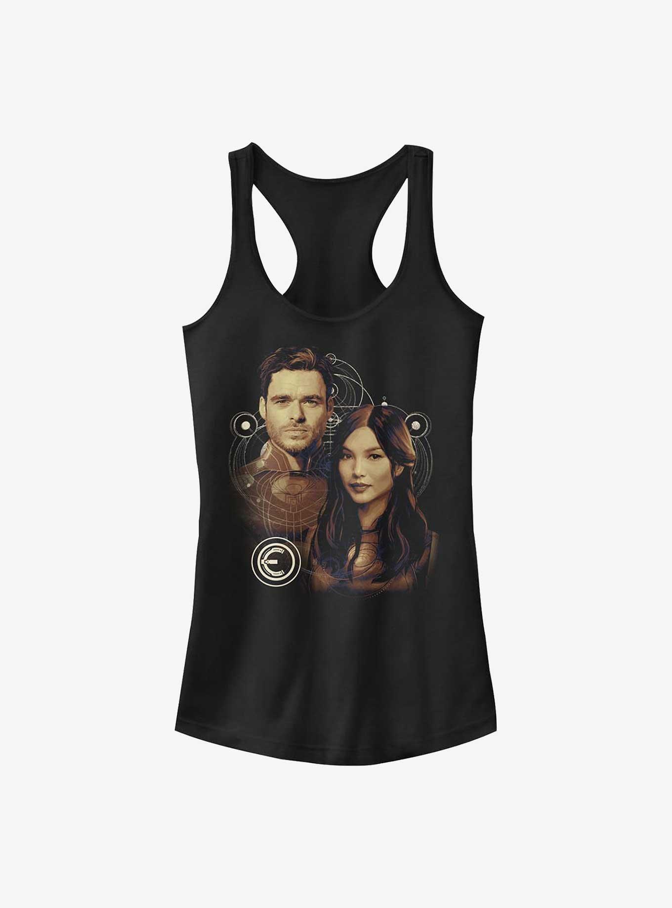 Marvel Eternals Sersi And Ikaris Girls Tank, BLACK, hi-res