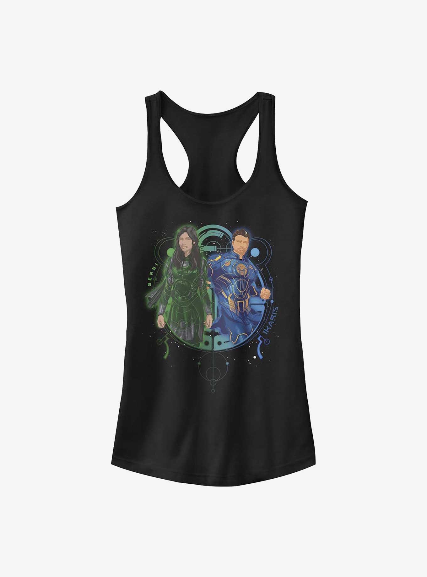 Marvel Eternals Sersi And Ikaris Duo Girls Tank, BLACK, hi-res