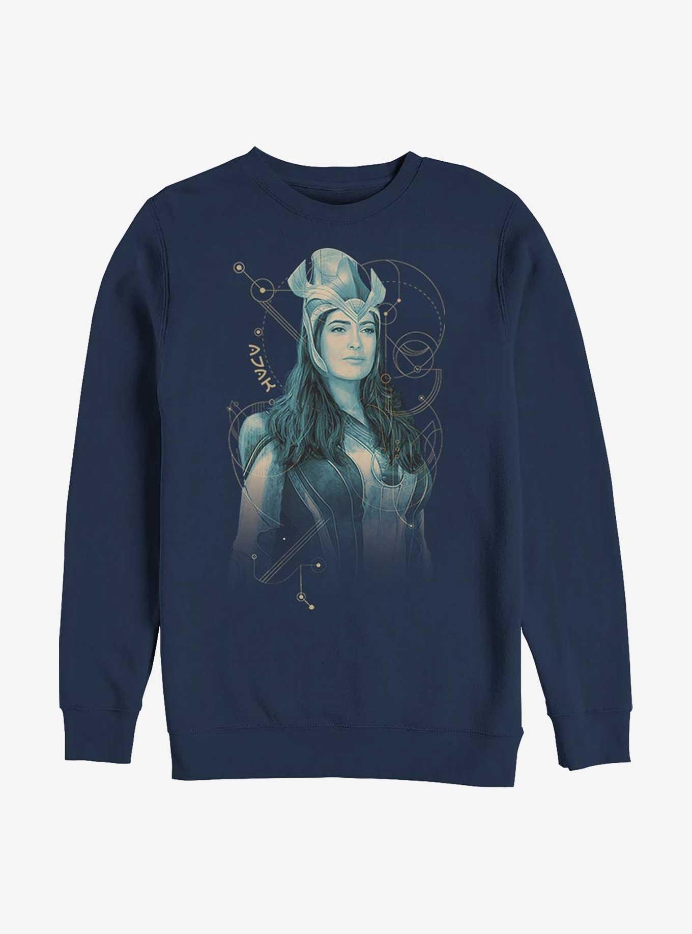 Marvel Eternals Ajak Crew Sweatshirt, NAVY, hi-res