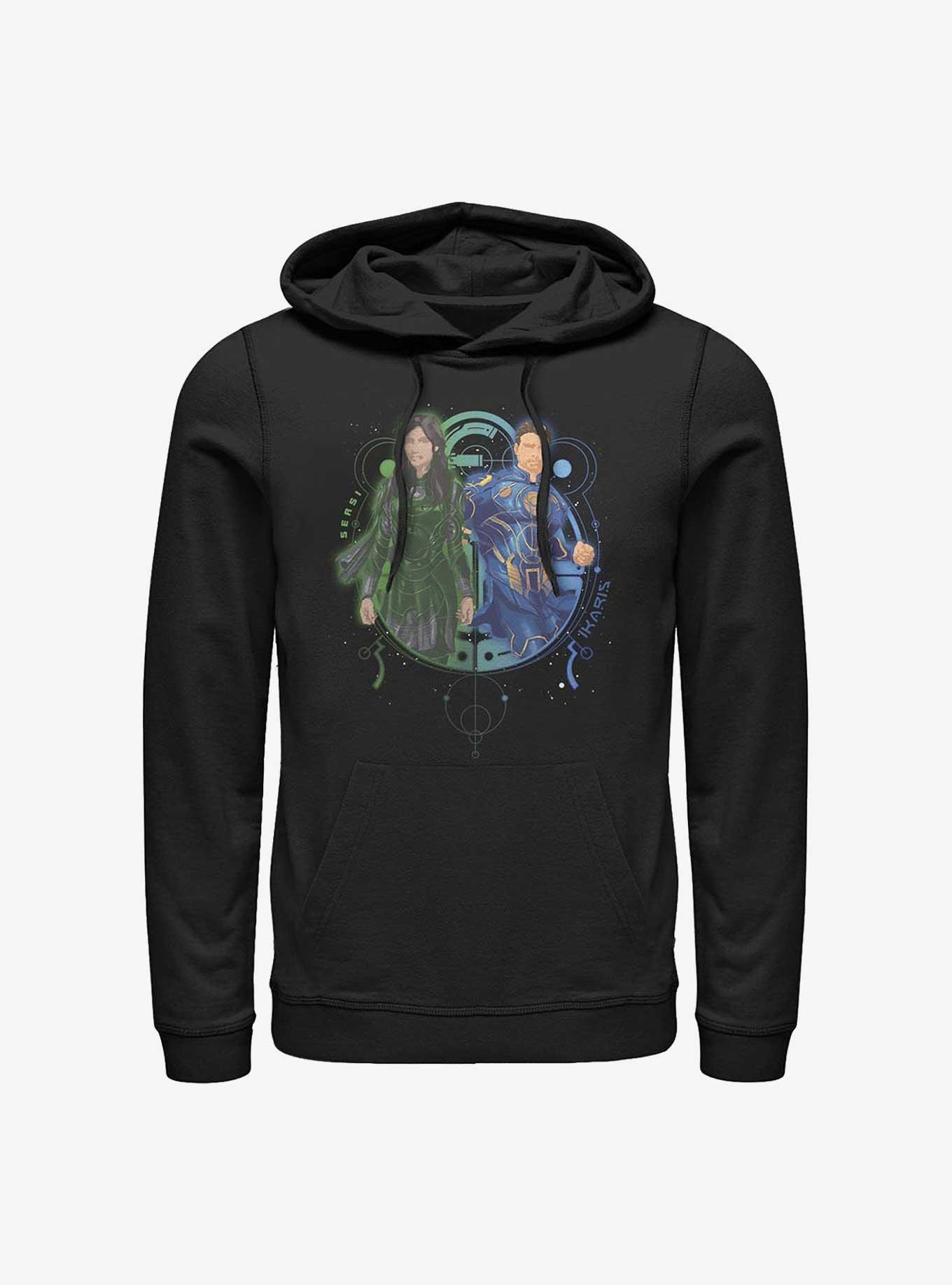 Marvel Eternals Sersi And Ikaris Duo Hoodie, BLACK, hi-res