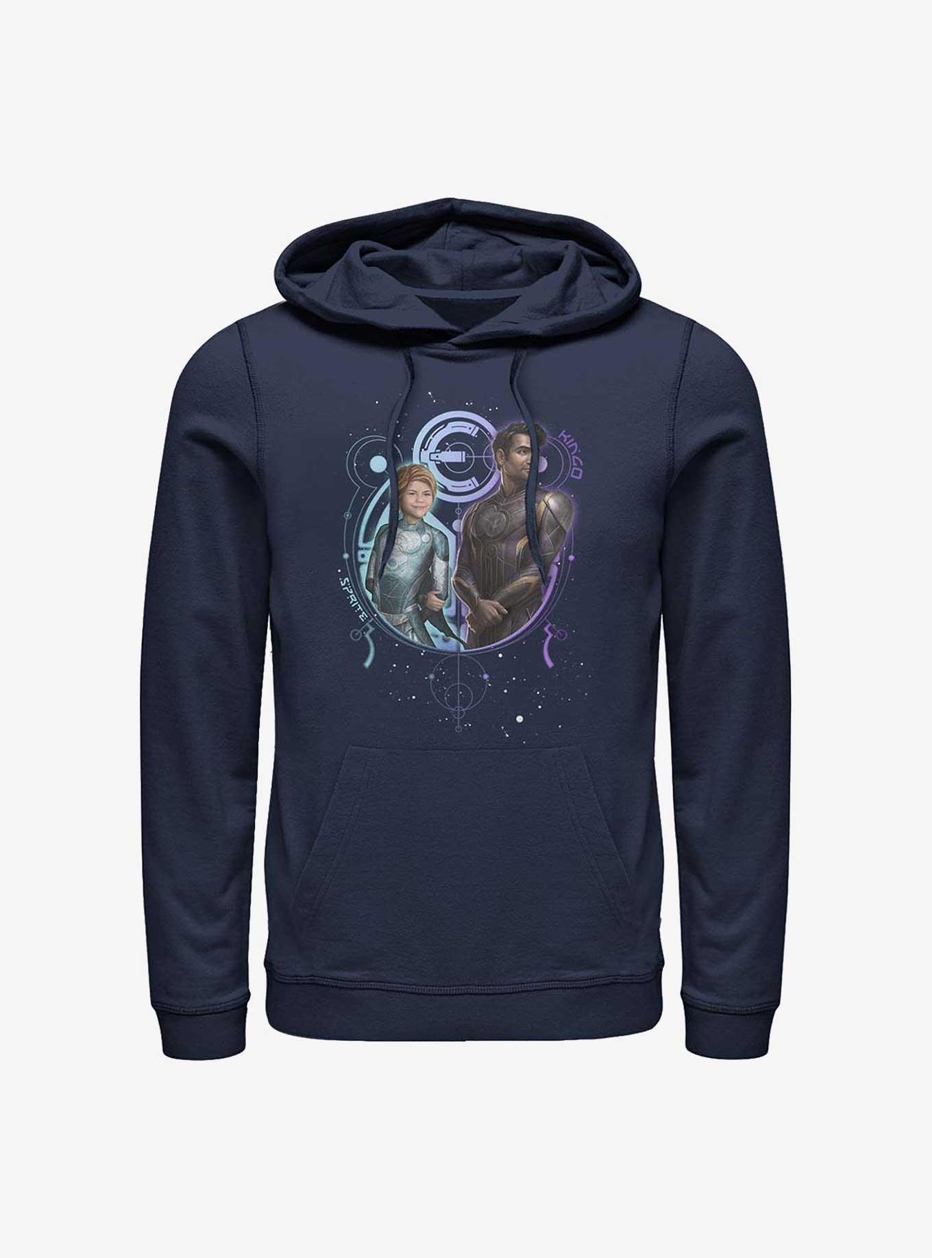 Marvel Eternals Sprite And Kingo Duo Hoodie, NAVY, hi-res