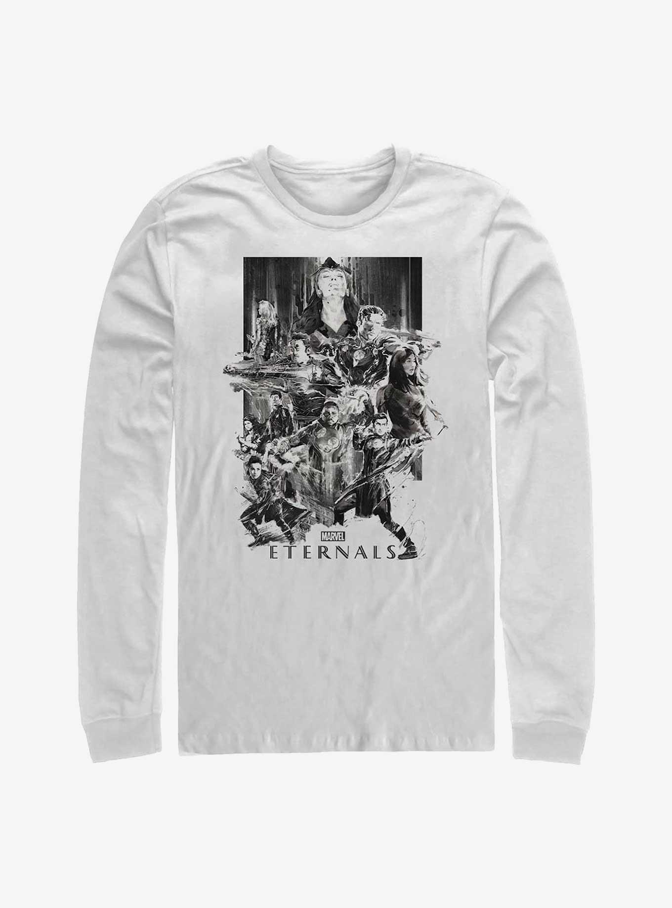 Marvel Eternals Paint Splattered Long-Sleeve T-Shirt, WHITE, hi-res