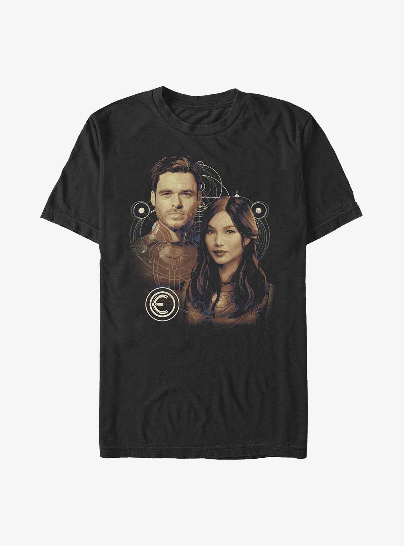 Marvel Eternals Sersi And Ikaris T-Shirt, BLACK, hi-res