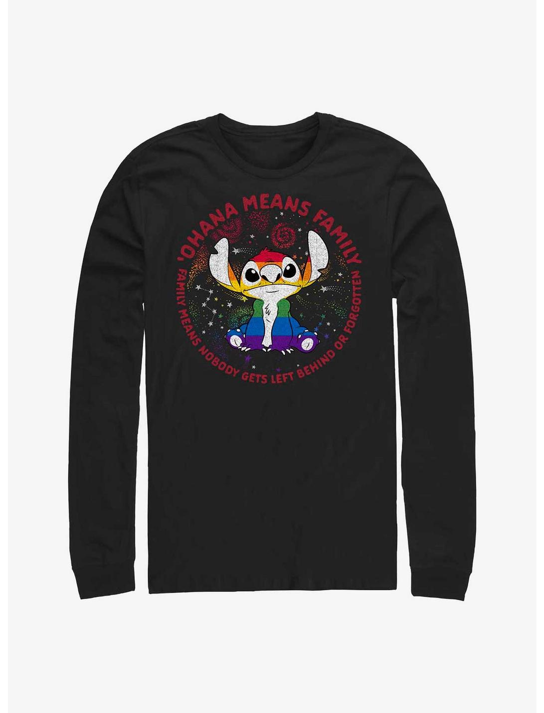 Disney Lilo & Stitch Ohana Pride Long-Sleeve T-Shirt, BLACK, hi-res