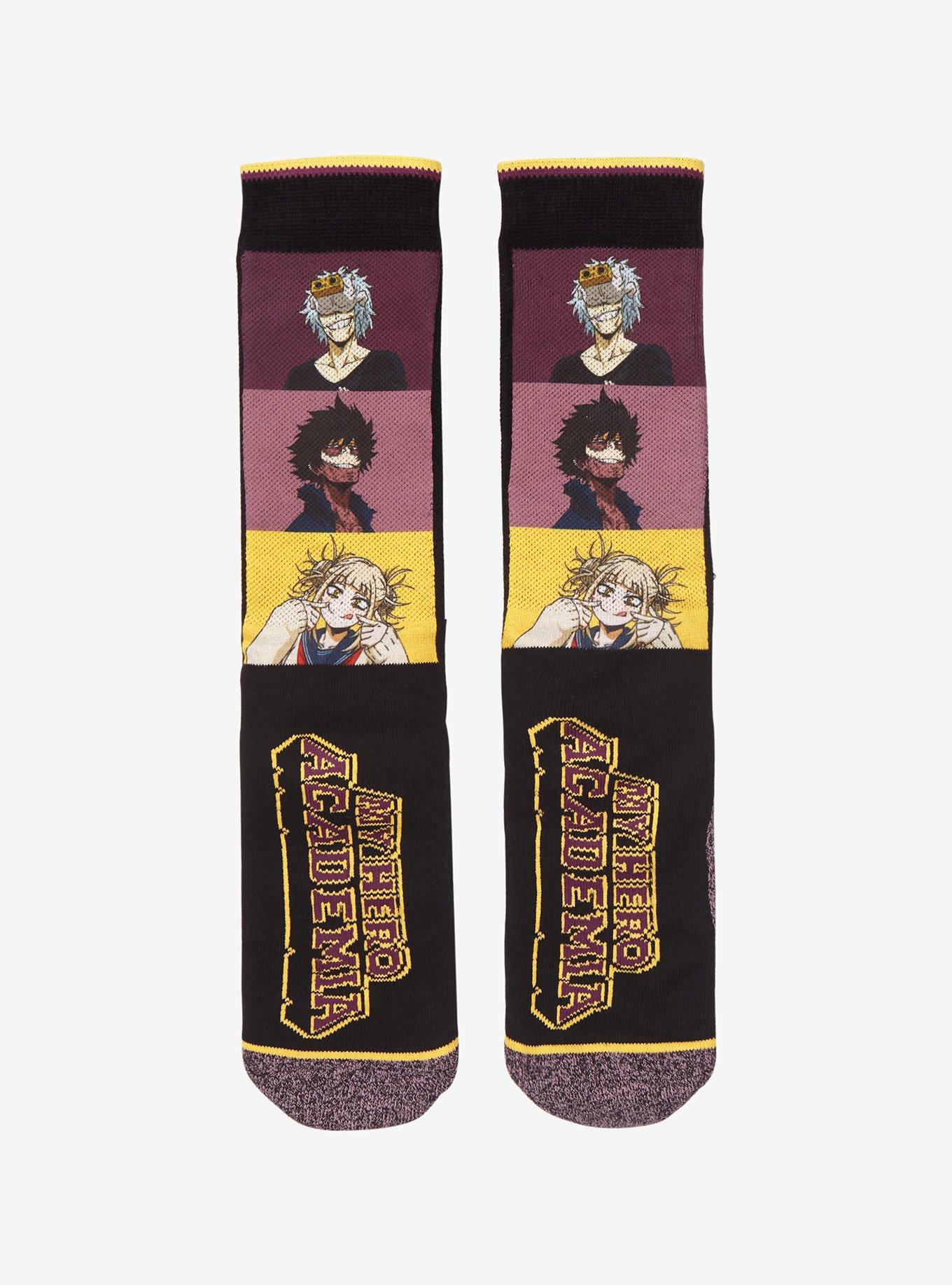 My Hero Academia Villain Trio Crew Socks, , hi-res