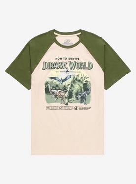 Jurassic World How to Survive Jurassic World Raglan T-Shirt - BoxLunch Exclusive