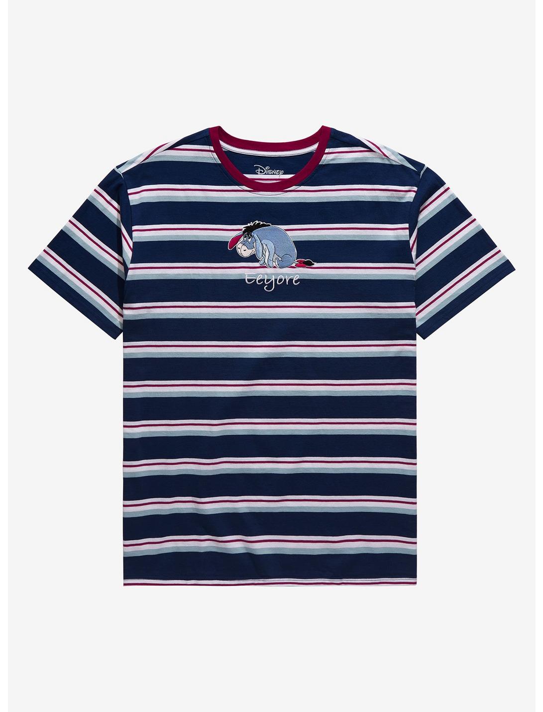 Our Universe Disney Winnie the Pooh Eeyore Striped T-Shirt - BoxLunch Exclusive, BLUE STRIPE, hi-res