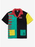 Jurassic Park Color Block Terry Cloth Button-Up - BoxLunch Exclusive, MULTI, hi-res