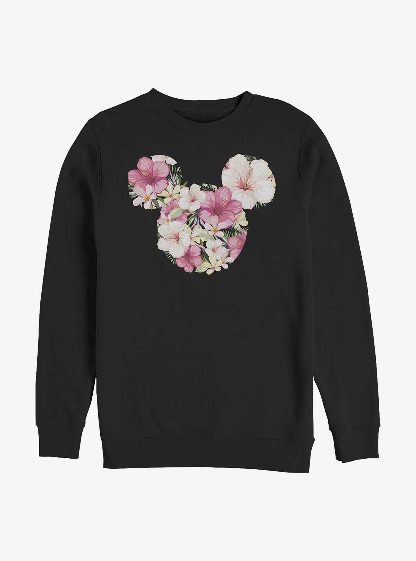 Disney Mickey Mouse Tropical Mouse Sweatshirt, BLACK, hi-res