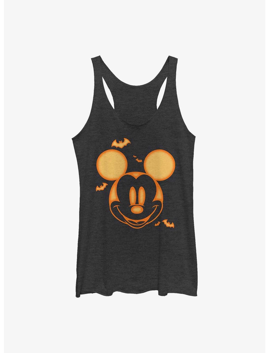 Disney Mickey Mouse Pumpkin Womens Tank Top, BLK HTR, hi-res
