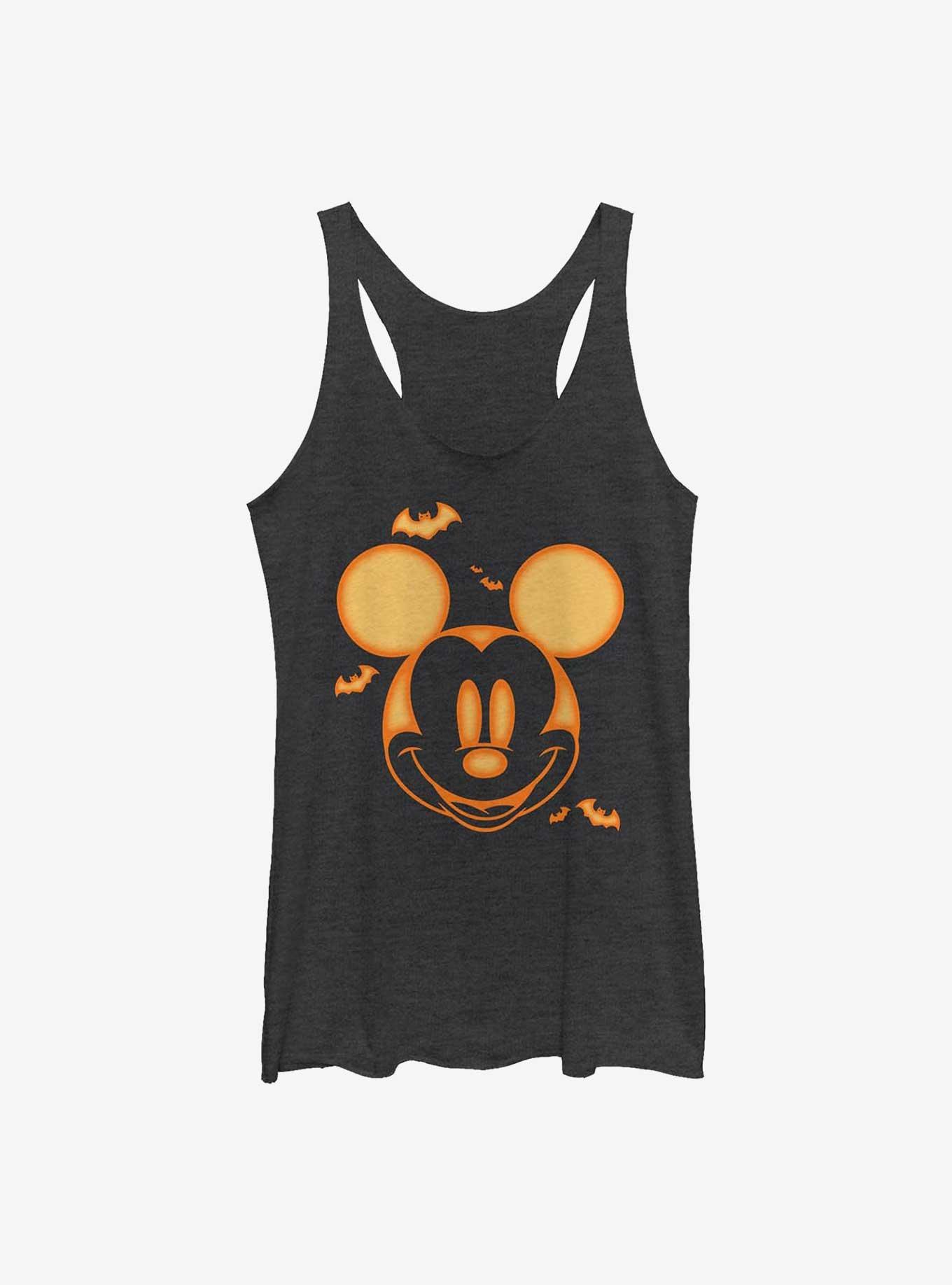Disney Mickey Mouse Pumpkin Womens Tank Top, BLK HTR, hi-res
