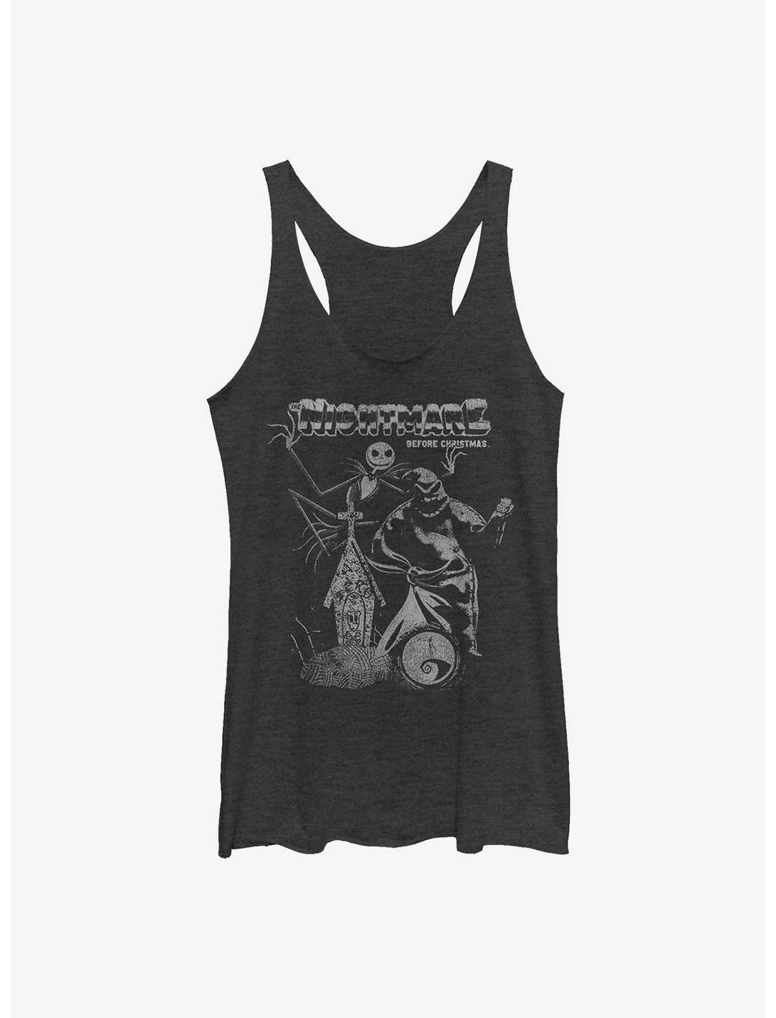 Disney The Nightmare Before Christmas Vintage Poster Womens Tank Top, BLK HTR, hi-res